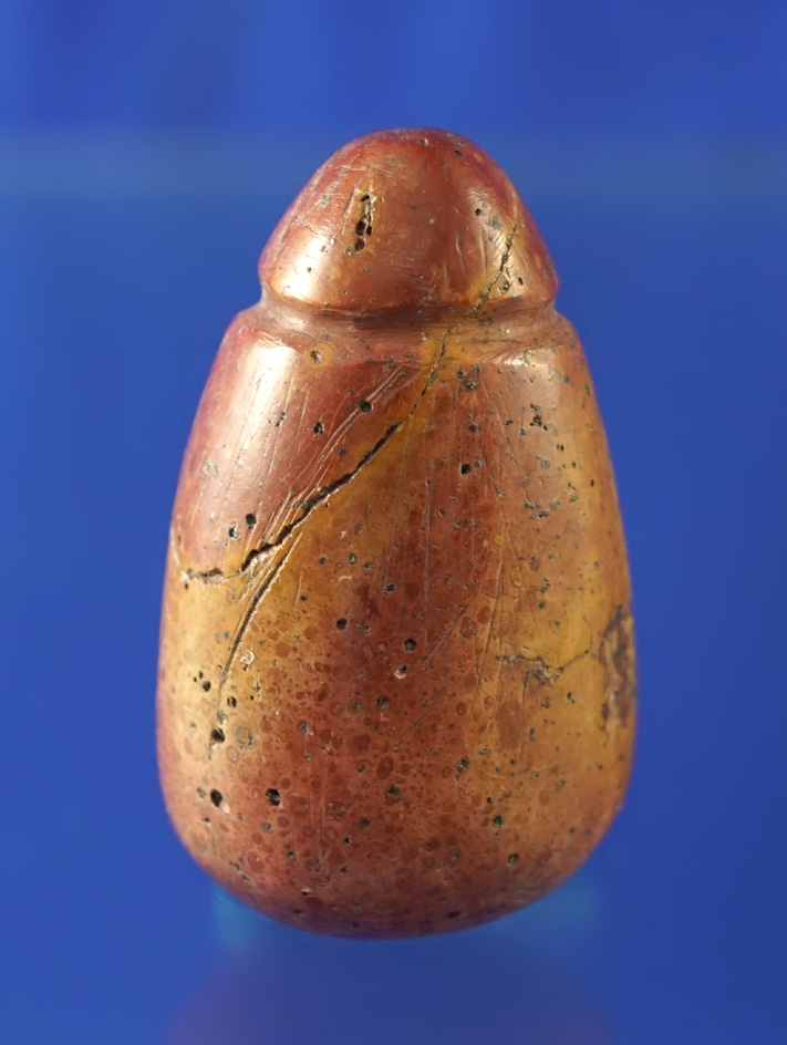 1 5/8" fully grooved Pipestone Plummet found in Ohio in excellent condition.