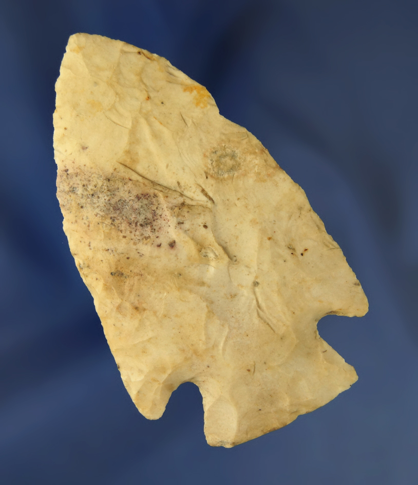 3 9/16" Archaic Cornernotch found in Illinois.