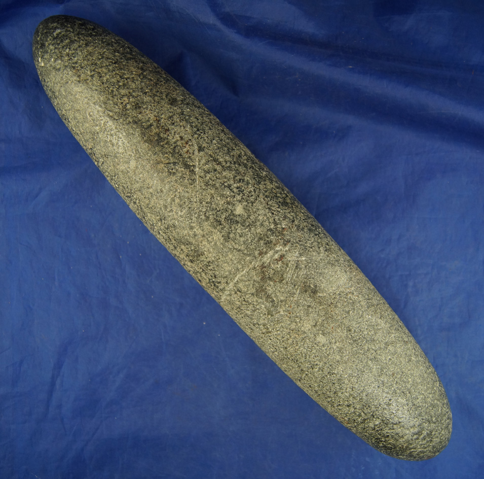 Very large 14 1/8" Highly Polished Roller Pestle found in Watauga Co., North Carolina.