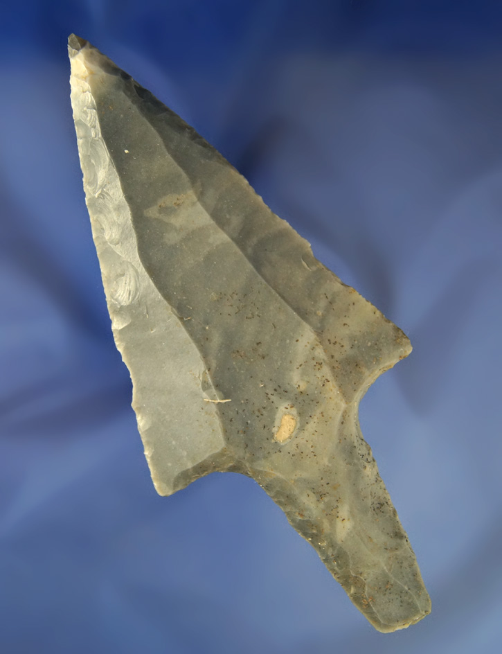 Nicely styled 6 3/8" Mayan Dagger made from Colha Flint found in Belize.