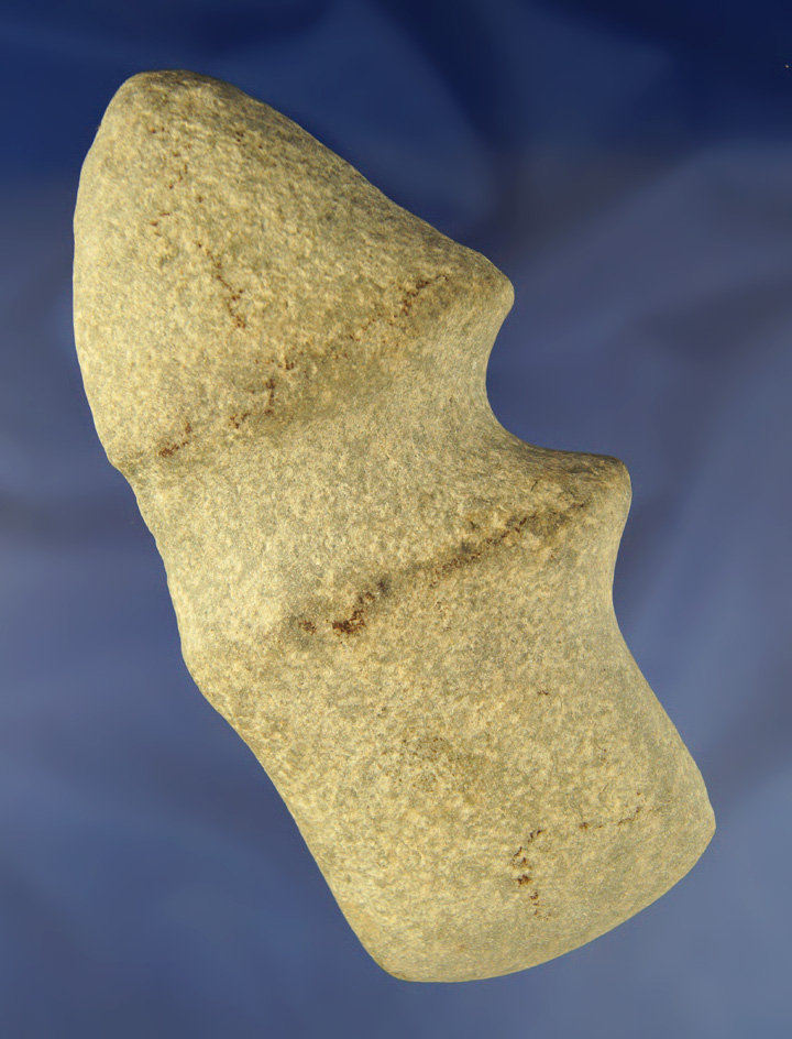 Excellent style on this 6 3/8" long 3/4 grooved trophy Axe found in Richland Co.,  Ohio  Bennett COA