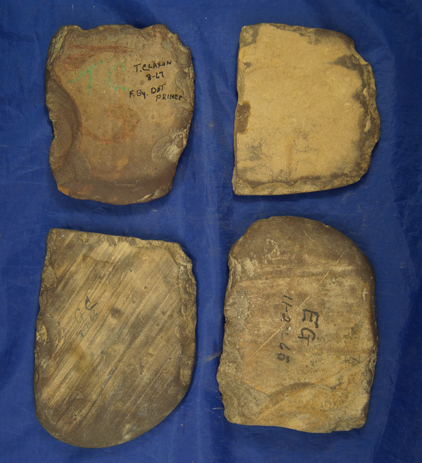 5 3/4" banded slate Grooved Bar Weight found in Ohio.