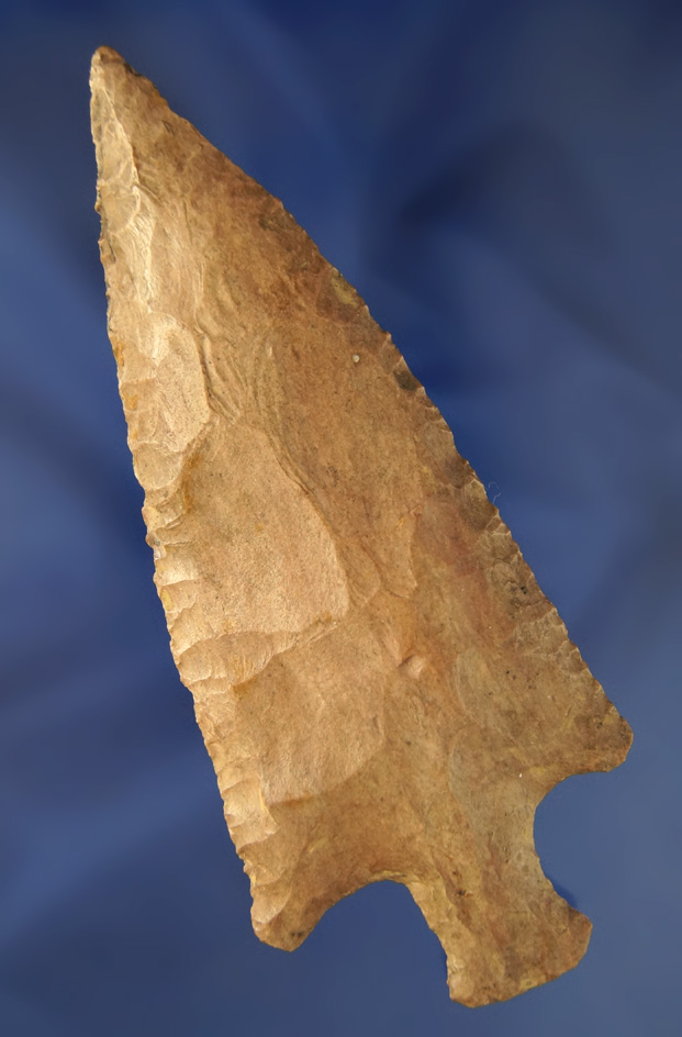Large 4 15/16" Motley made from beautiful Buffalo River chert found in Henry Co.,  TN.  Dickey COA.