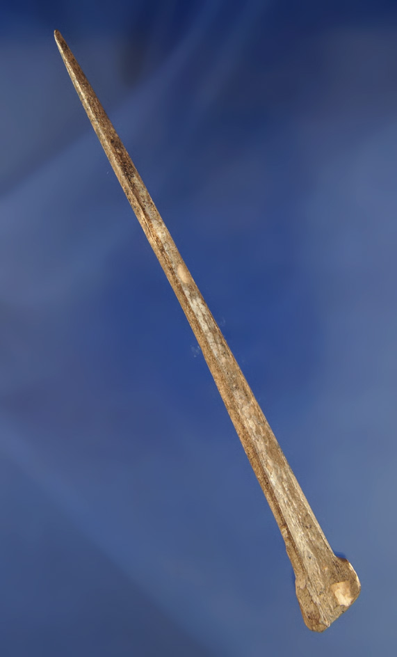 Well styled and heavily patinated 5 3/4" Hairpin - Alaska. Pictured in Hothem's antler bone and Shel