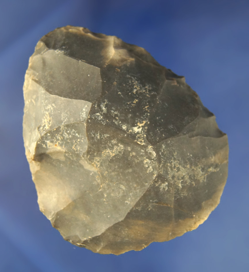 3 1/2" Hornstone Cache Blade found at the Crib Mound, Spencer Co., Indiana by Art Gerber.