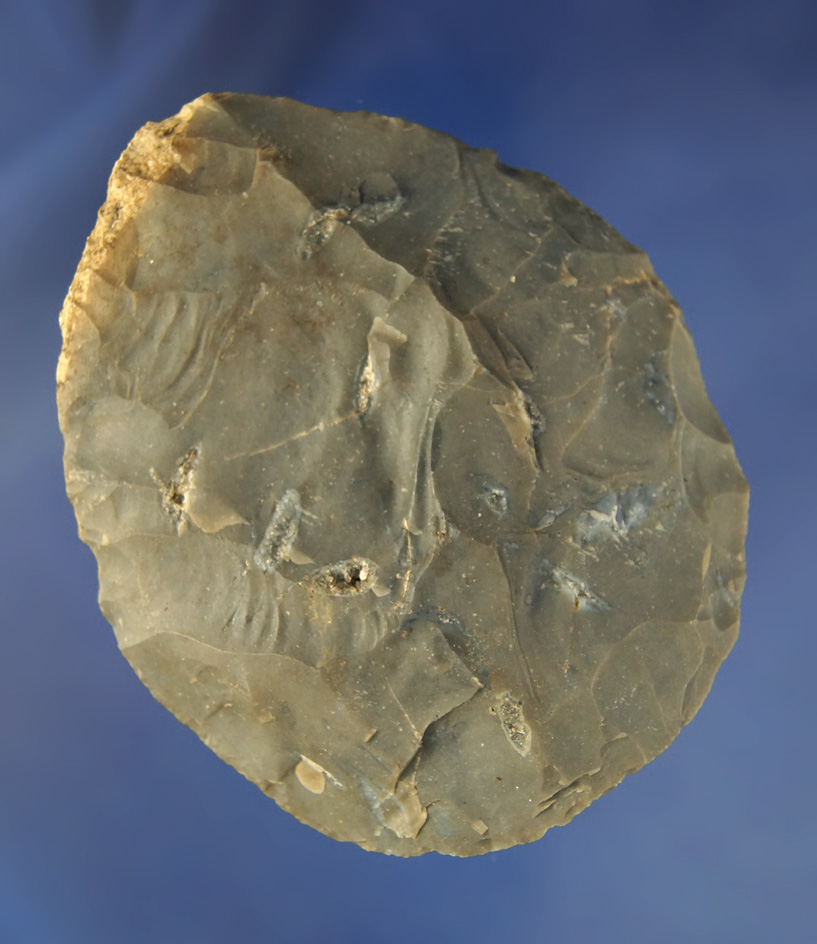 3 11/16"  Hornstone Cache Blade found at the Crib Mound, Spencer Co., Indiana by Art Gerber.