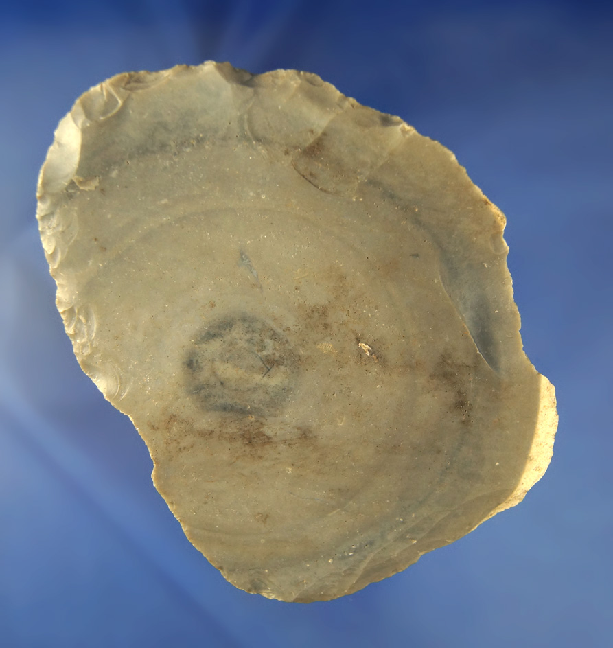 4 9/16" Hornstone Cache Blade found at the Crib Mound, Spencer Co., Indiana by Art Gerber.