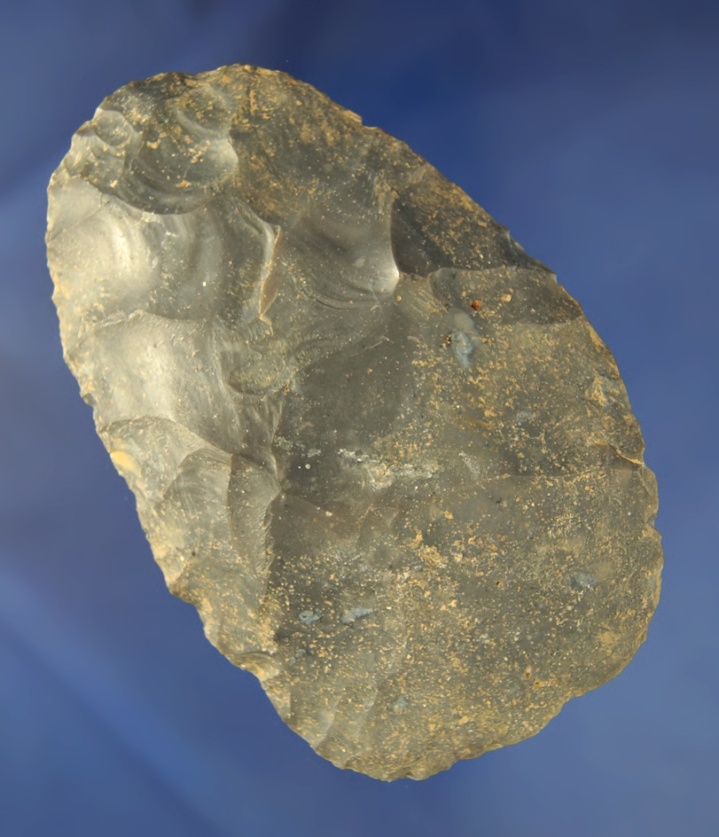 4 3/16" Hornstone Cache  Blade found at the Crib Mound, Spencer Co., Indiana. Art Gerber.