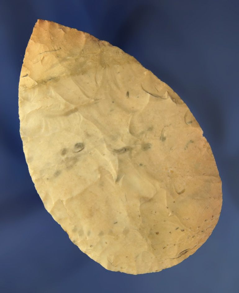 3 15/16" North Blade found in Cass Co.,  Illinois that is part of a cache of 21. Ex. Dr. James Reed