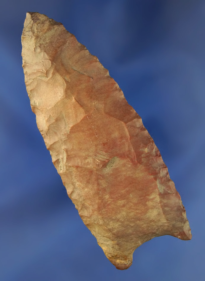 3 3/8" Paleo fluted Clovis found in Tennessee.