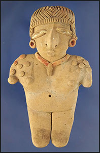 3 1/8" PreColumbian Female Figure in nice condition, Mexico.