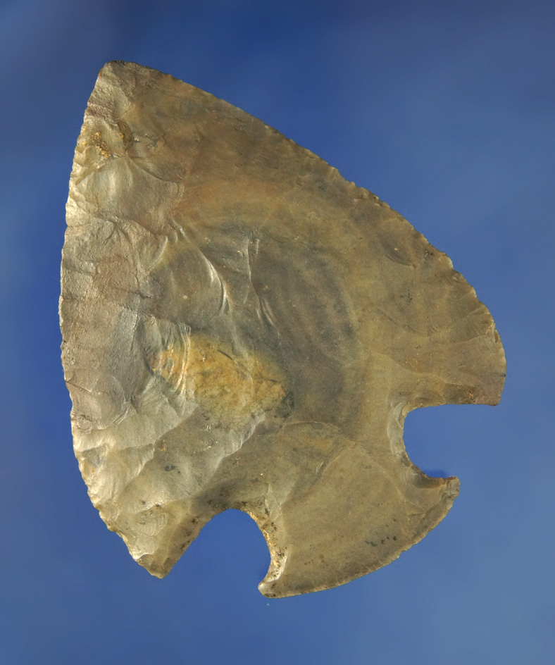 Incredible style and pictured! 3 1/16" Hopewell Snyders with slight restoration found by Art Gerber