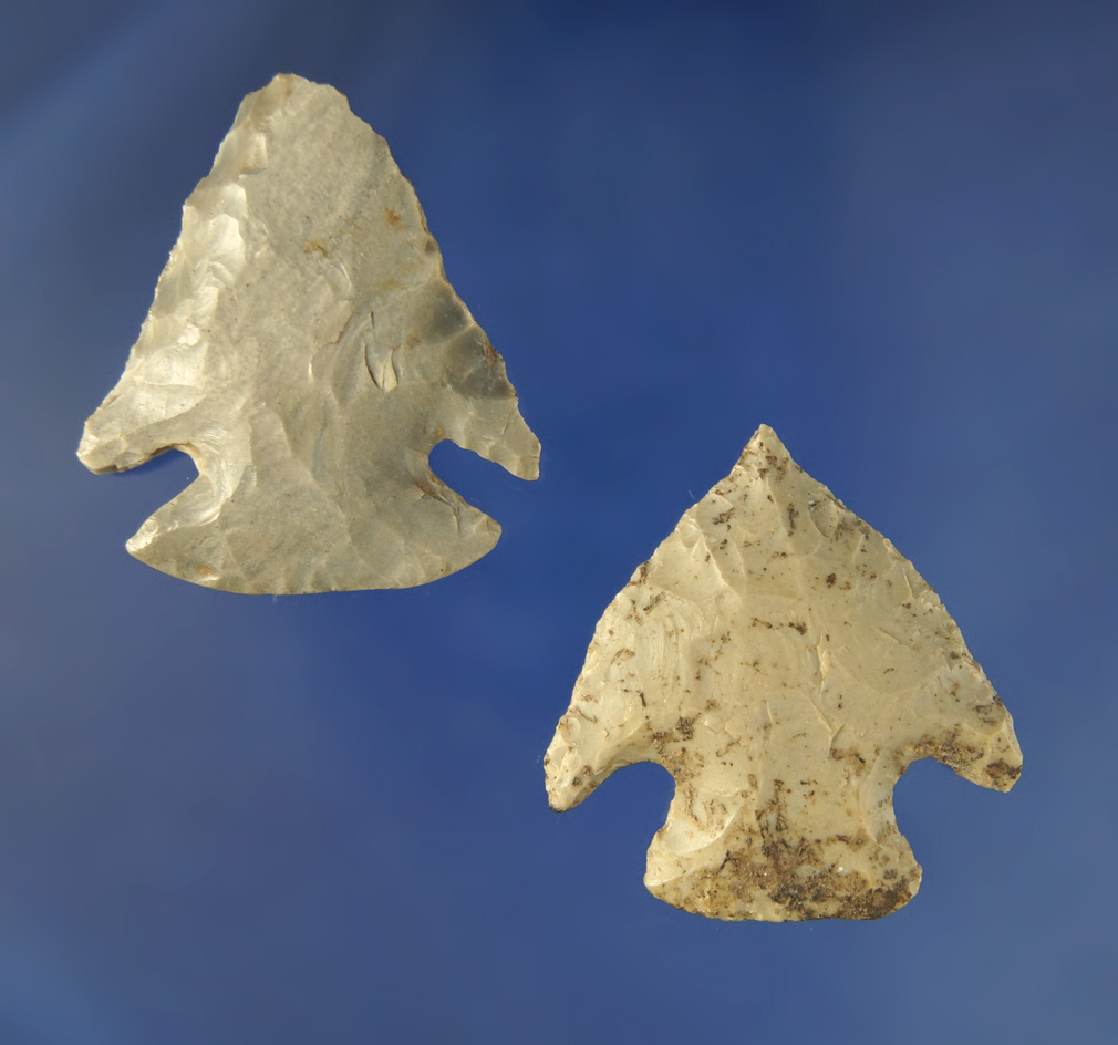 Pair of Arrowheads, found at the Crib Mound, Spencer Co.,  Indiana by Don Champion.