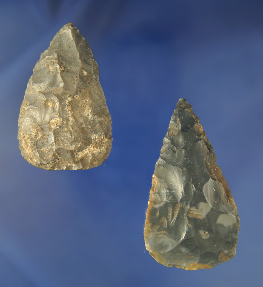 Pair of Cache Blades, found at the Crib Mound, Spencer Co.,  Indiana by Don Champion.