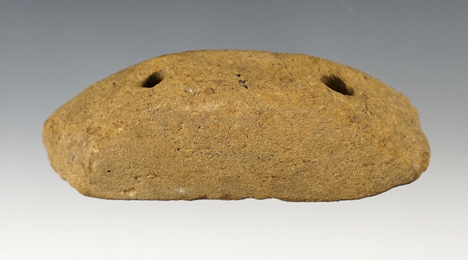 3 1/2" Keeled Ohio Gorget made from patinated Sandstone.