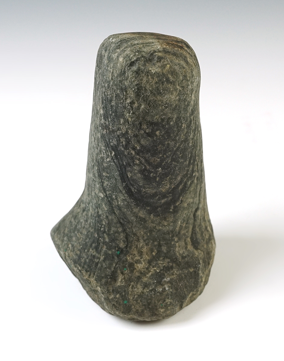 4 3/4" Bell Pestle made from nicely banded Hardstone. Found in Ohio.