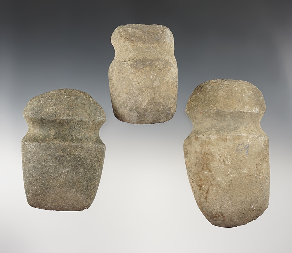 Set of 3 nice Axes found in the Eastern U.S. The largest is 4 3/4".