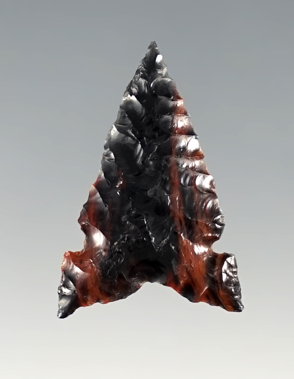 1 1/16" Desert Sierra made from Mahogany Obsidian, Oregon. Ex. Lynn Woodcock collection. 