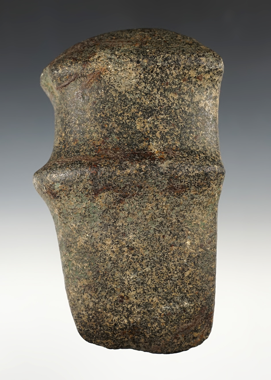 Very well styled 5 5/8" long 3/4 Grooved Axe with well defined raised ridges. Tusc. Co., Ohio.