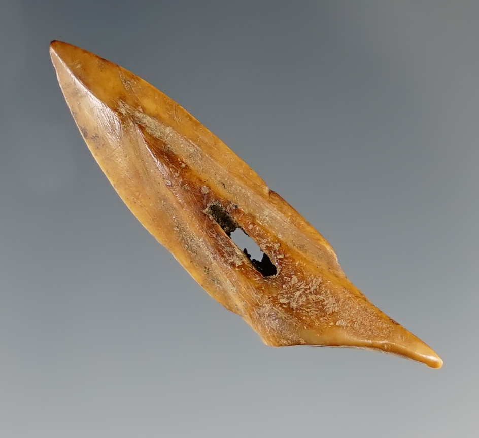 Rare 1 9/16" miniature ivory harpoon tip found in Alaska.