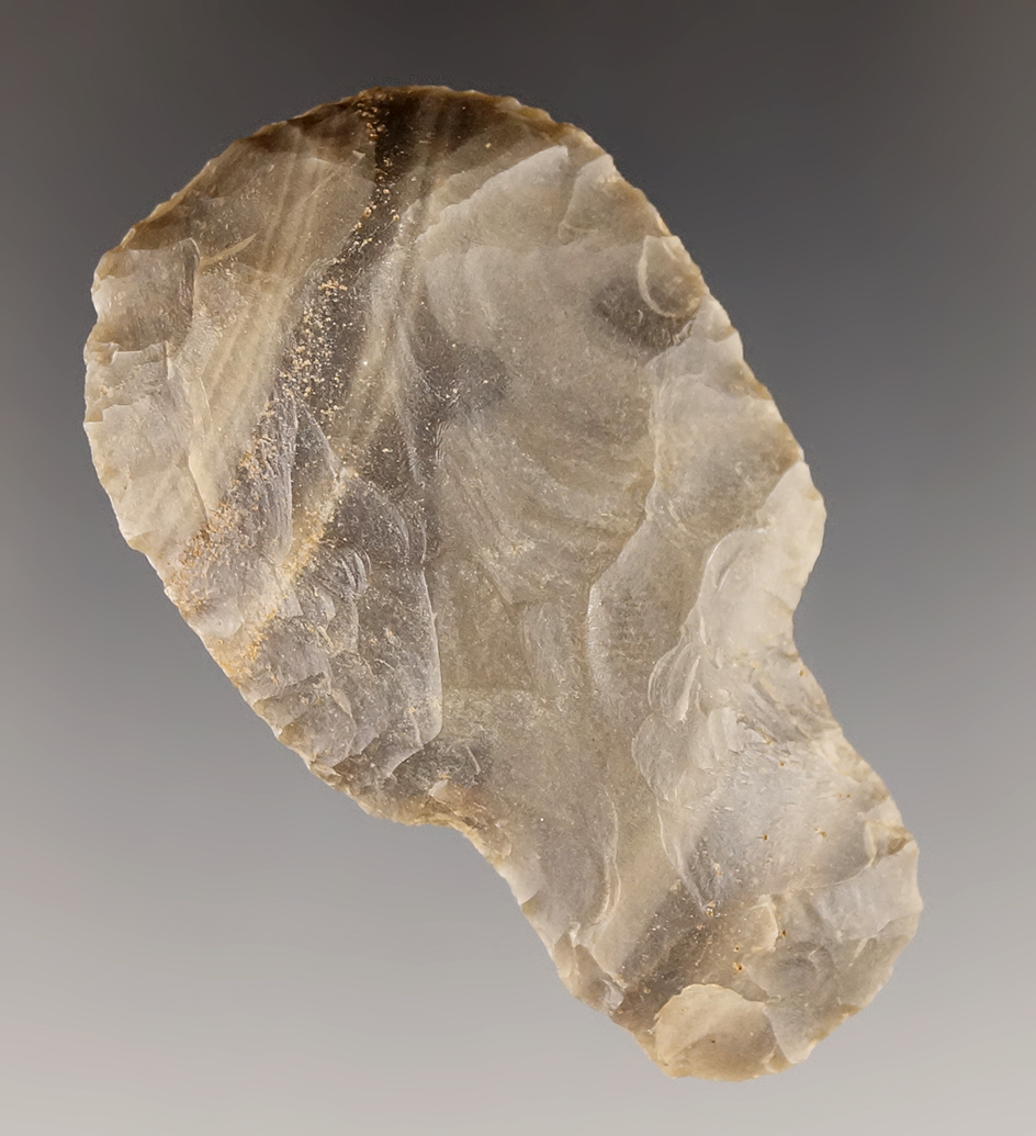 Nicely styled 2 3/16" Hafted Scraper found in Trigg Co., Kentucky.