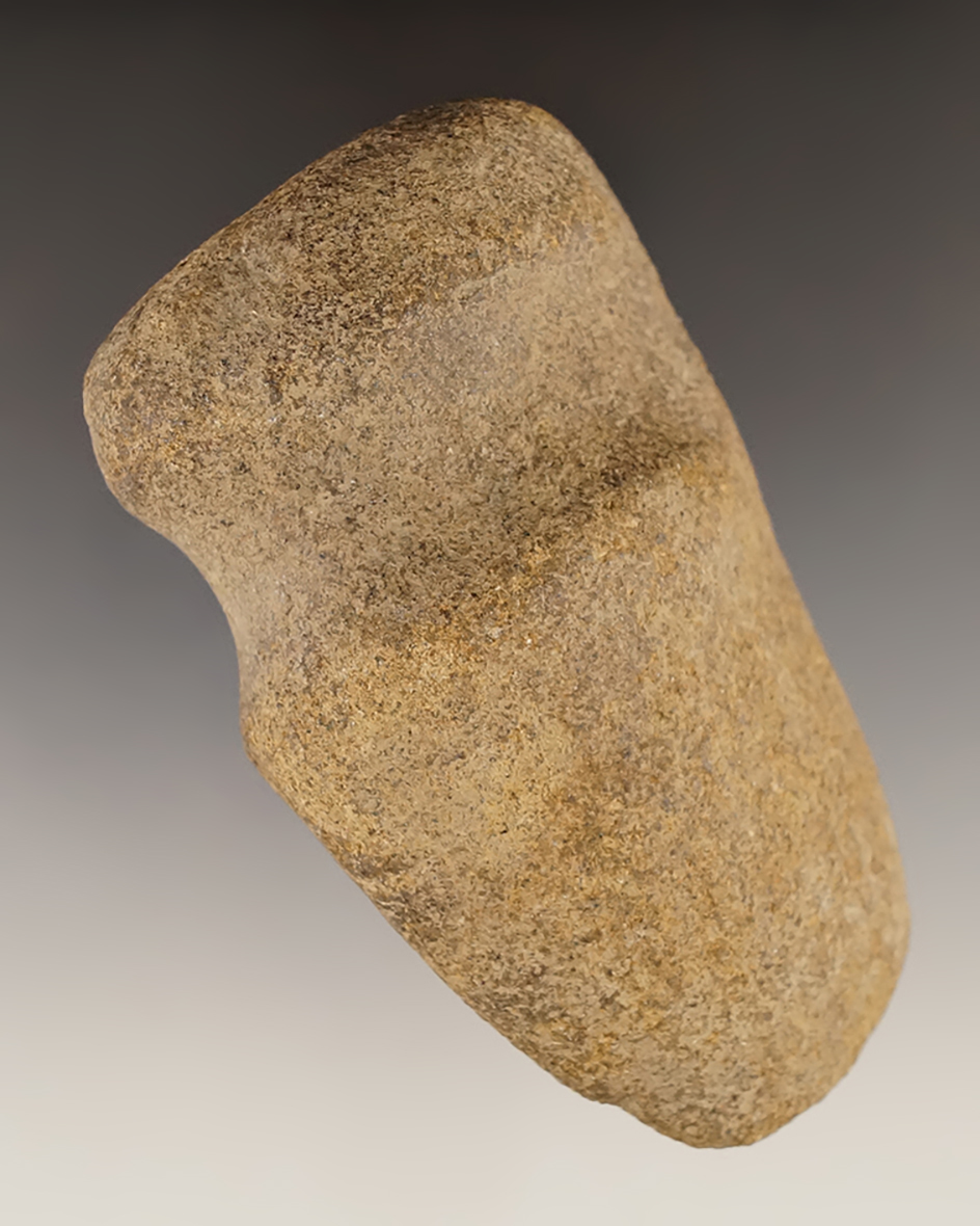 3 7/8" 3/4 Groove 1st stage Hammerstone found in Union Co., Ohio.