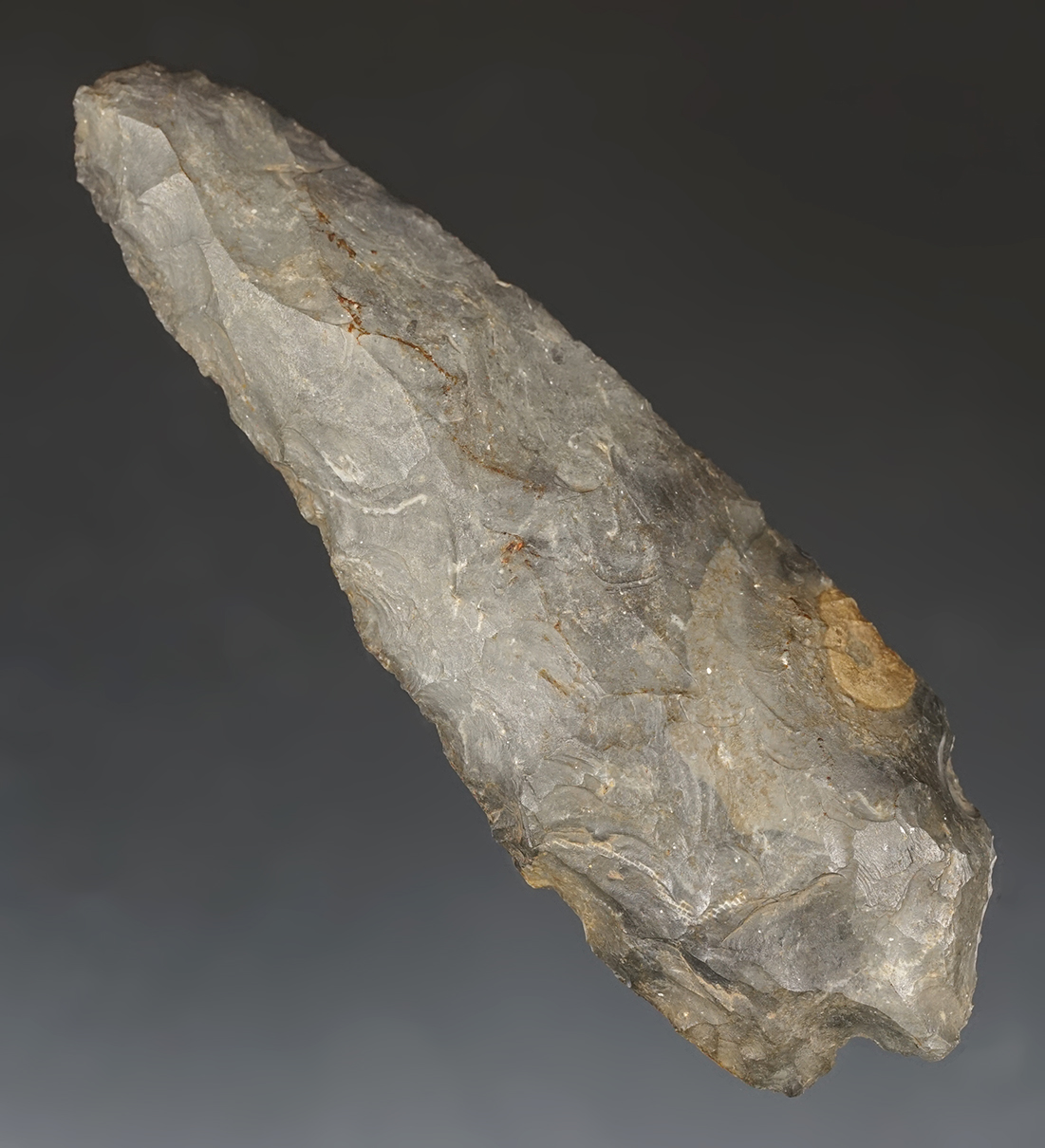 4 13/16" Archaic Knife with nice inclusions found near Wichita Kansas.