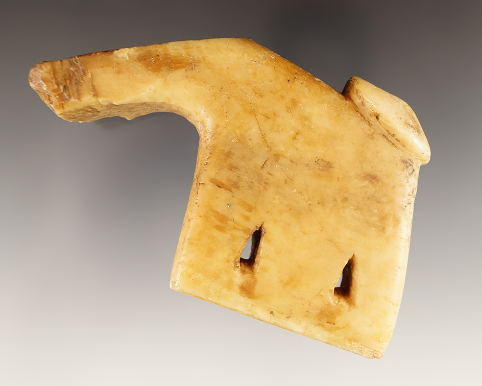 Nicely styled 4 1/4" wide Inuit  ivory Adze head found in Alaska.