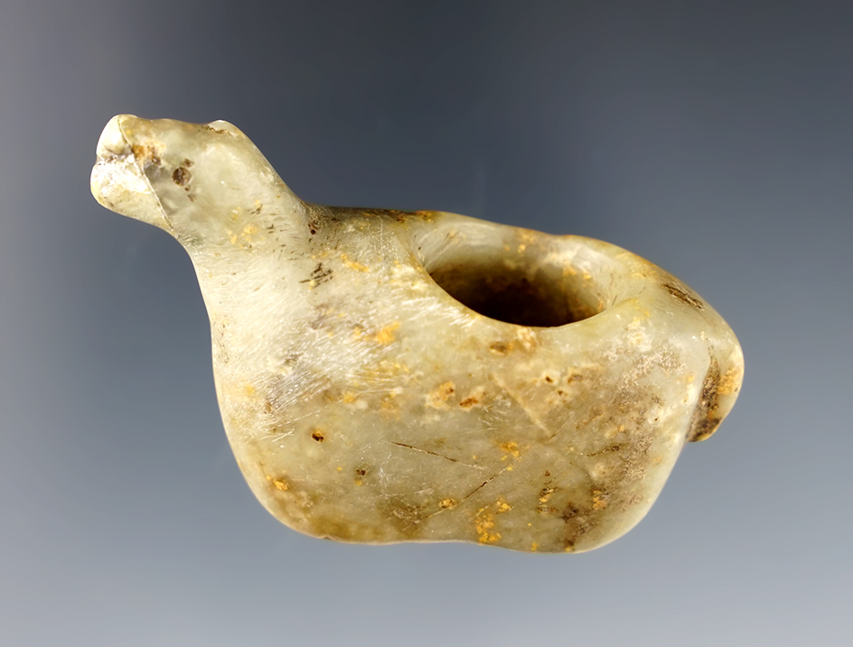 Miniature Llama Canopa that is 2 3/16" long. Made from attractive hardstone. Peru.