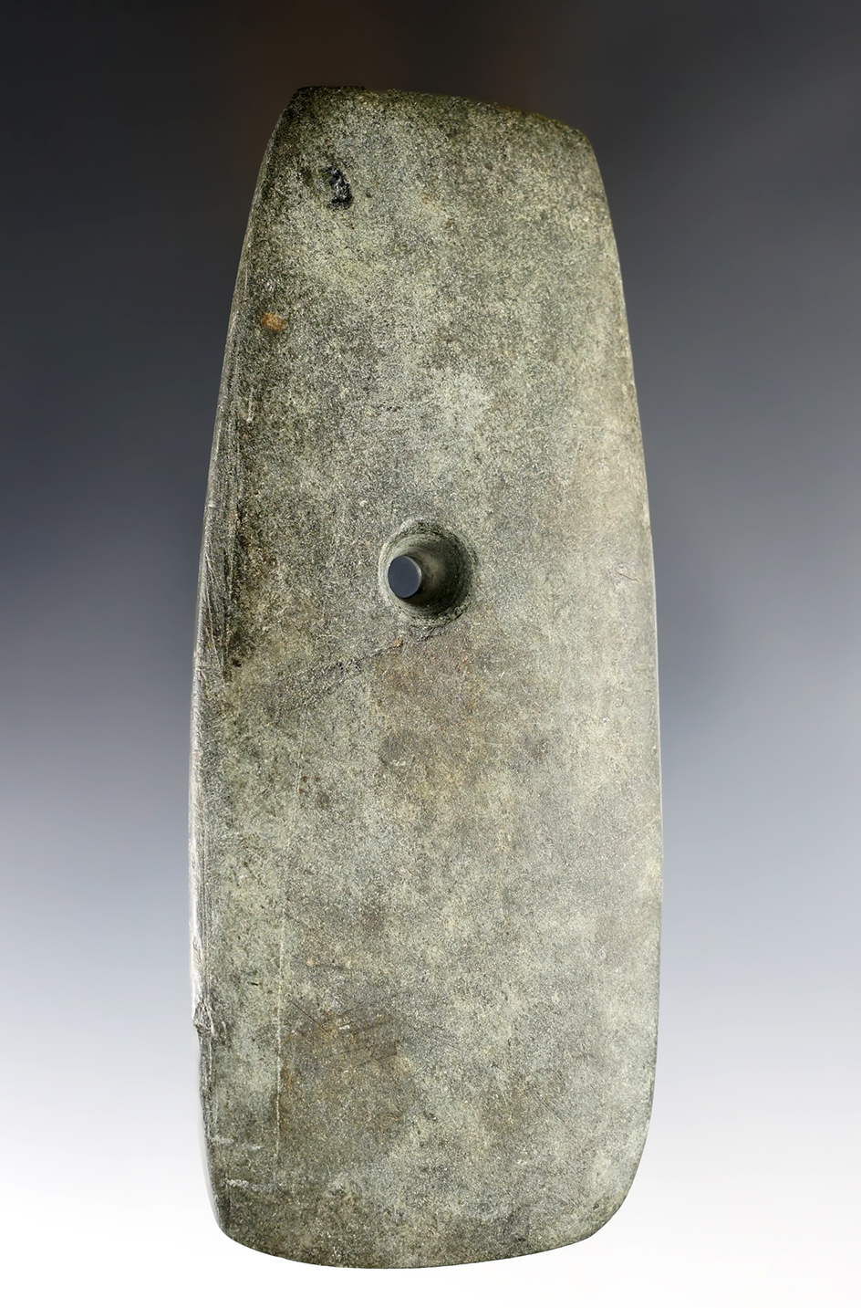 Exceptional 5 3/8" Trapezoidal Pendant - Elida, America Township, Allen Co., Ohio by J. Leedy.