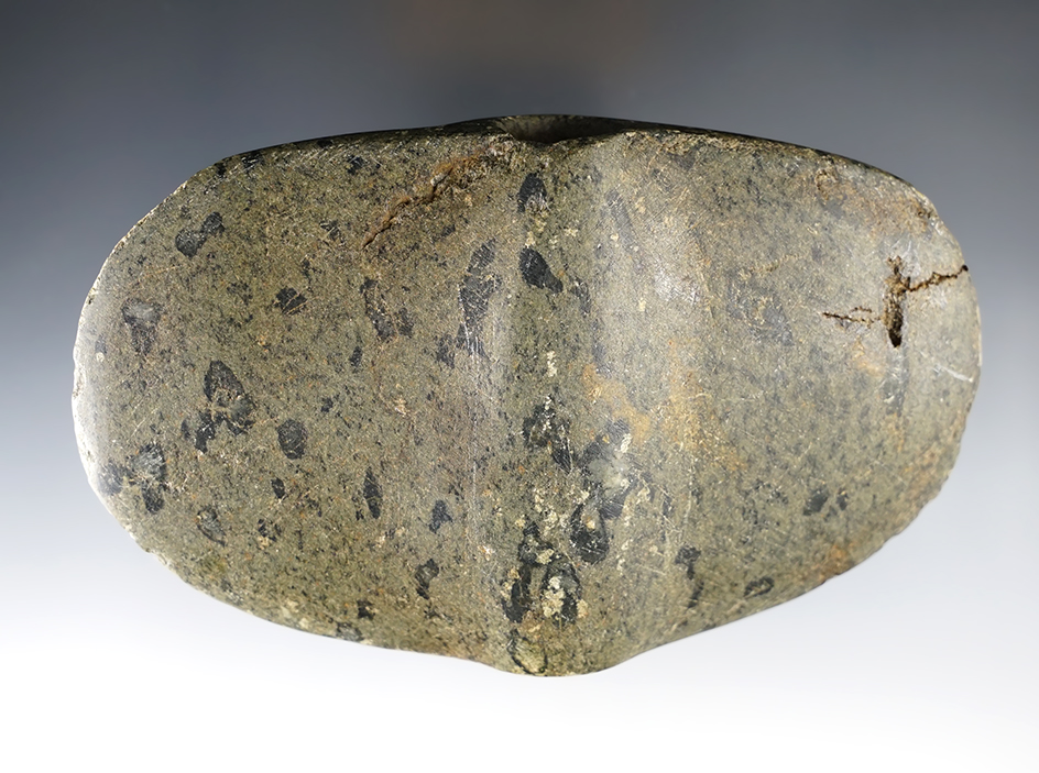 Nice! 5 3/16" Hardstone Bannerstone recovered in Posey Co., Indiana. Ex. Garry Mumaw.