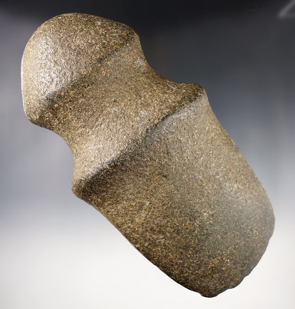 Nice! 7 7/8" full grooved Archaic Axe - northern Illinois/southern Michigan area.