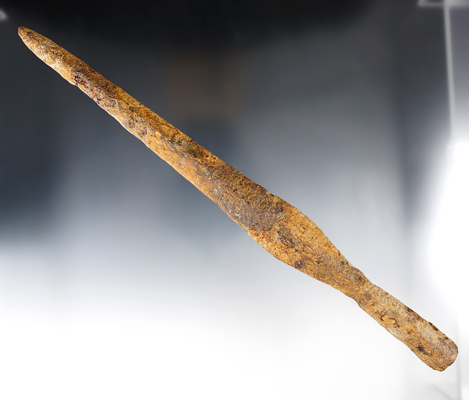 12" Viking Socketed Iron Spearhead. Circa A.D. 850-1000. Found in the Ukraine.