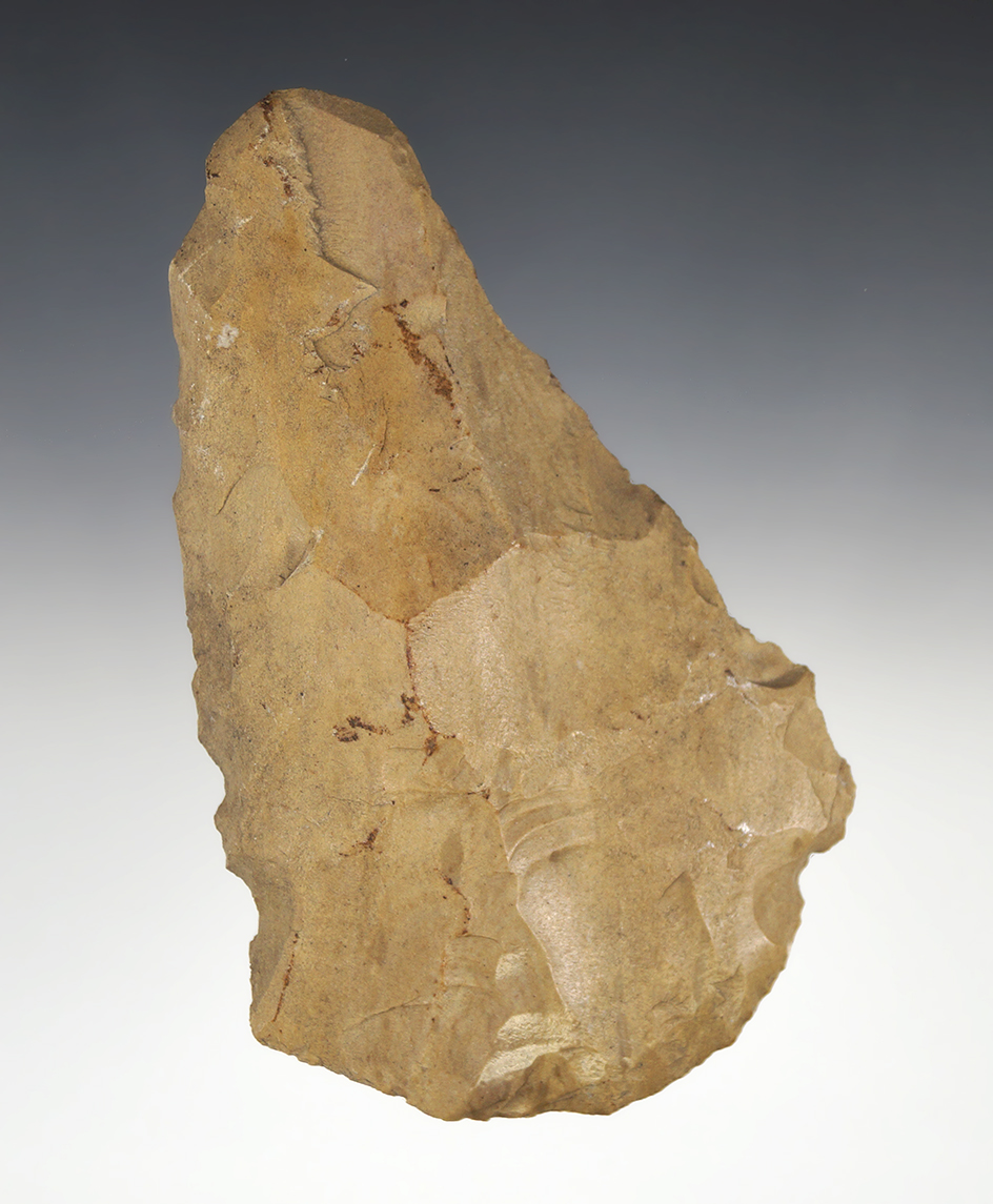 5 3/4" Dover Flint Hoe nice use polish at bit found in Montgomery Co., Tennessee.