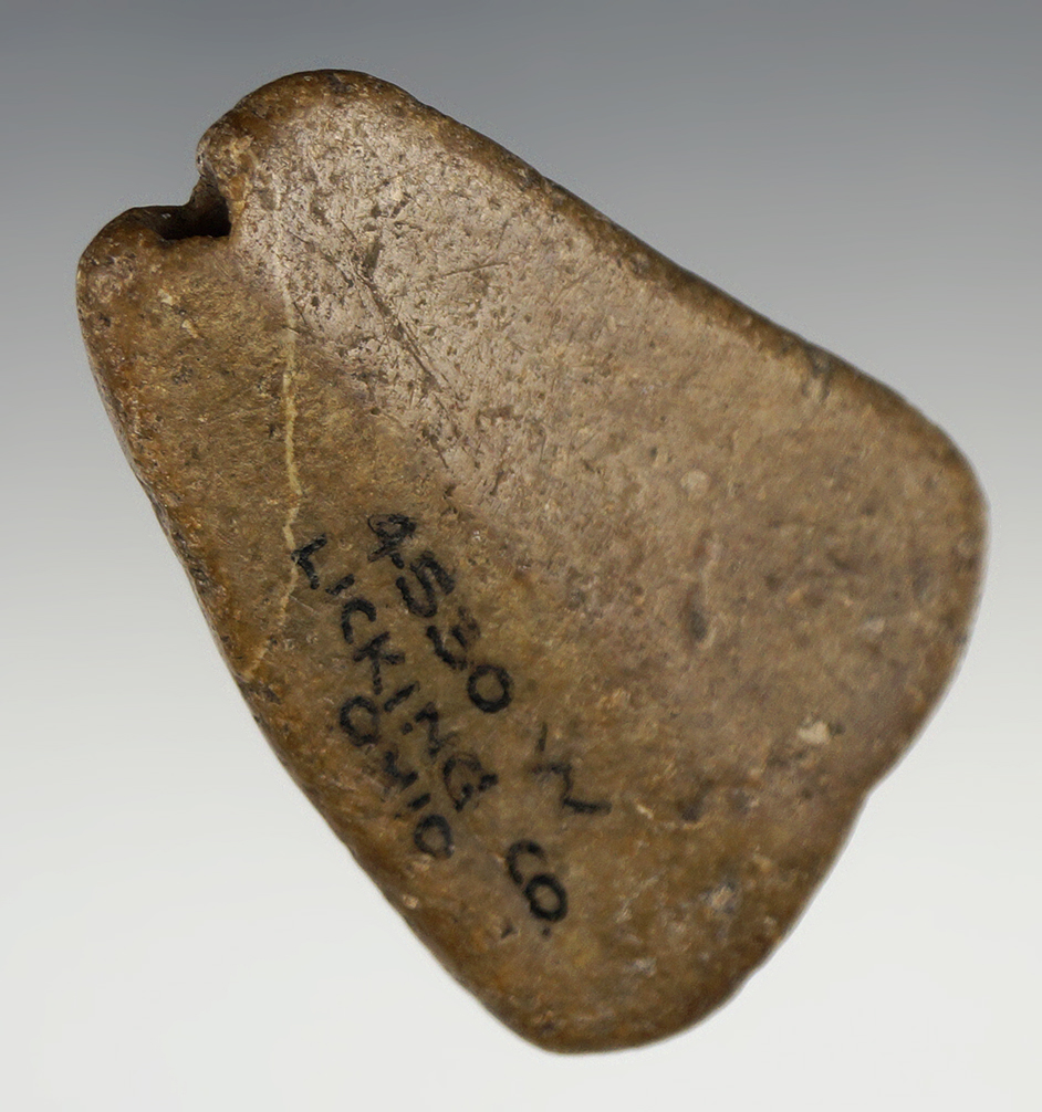 Unique! 2 3/8" anciently salvaged Intrusive Mound Pipe - Pipestone - Licking Co., Ohio.