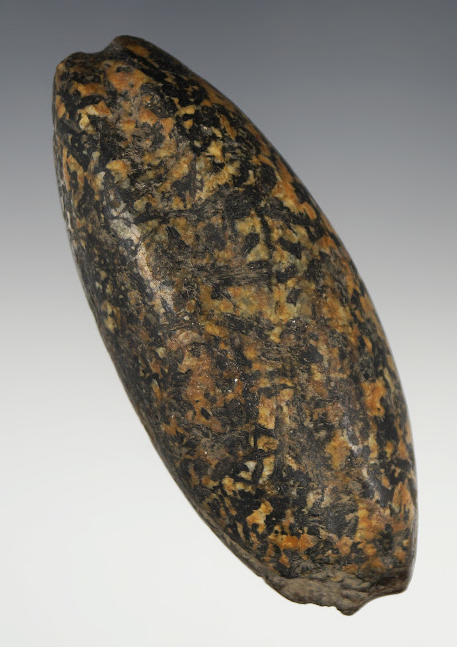 3 1/2" Full Grooved Hardstone Weight found in Ohio.