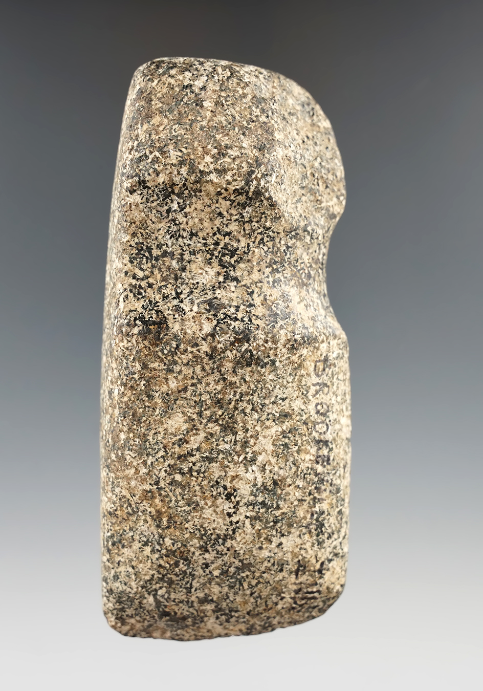 4 1/8" well styled 3/4 grooved Axe made from attractive material found near Brooksville, Indiana.