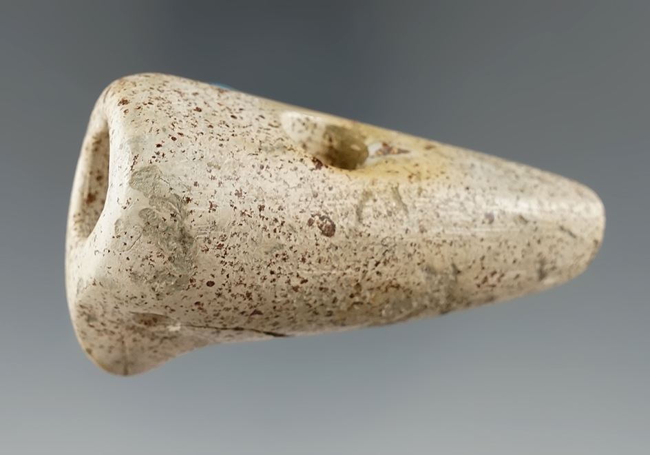 2 9/16" Pipestone bird effigy Fort Ancient Pipe found near the Ohio River, Ohio.