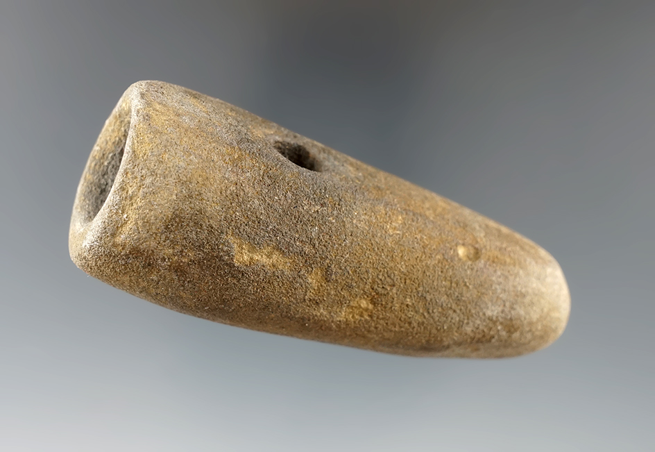 3 1/8" sandstone Pipe found on a construction site in Lithopolis, Ohio.