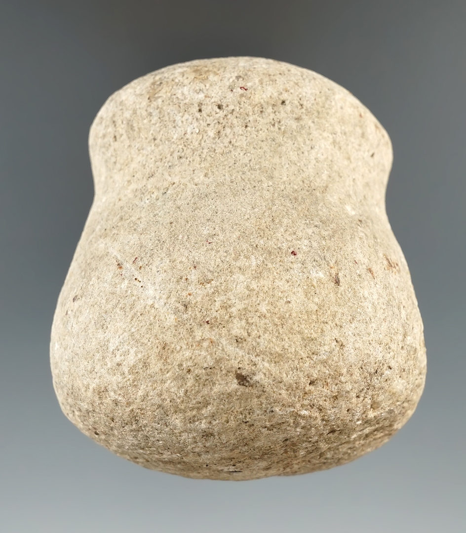 Uniquely styled 3" tall quartz Pestle found in Sullivan Co., Indiana.  Len Weidner collection.