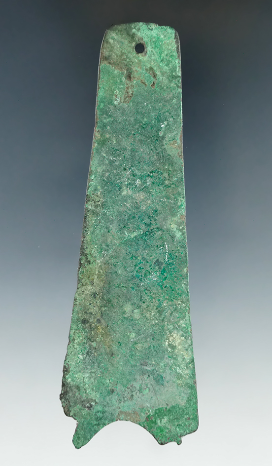 Large 4 5/16" long Copper Pendant. This is a trade piece found by Dewey Schmid.