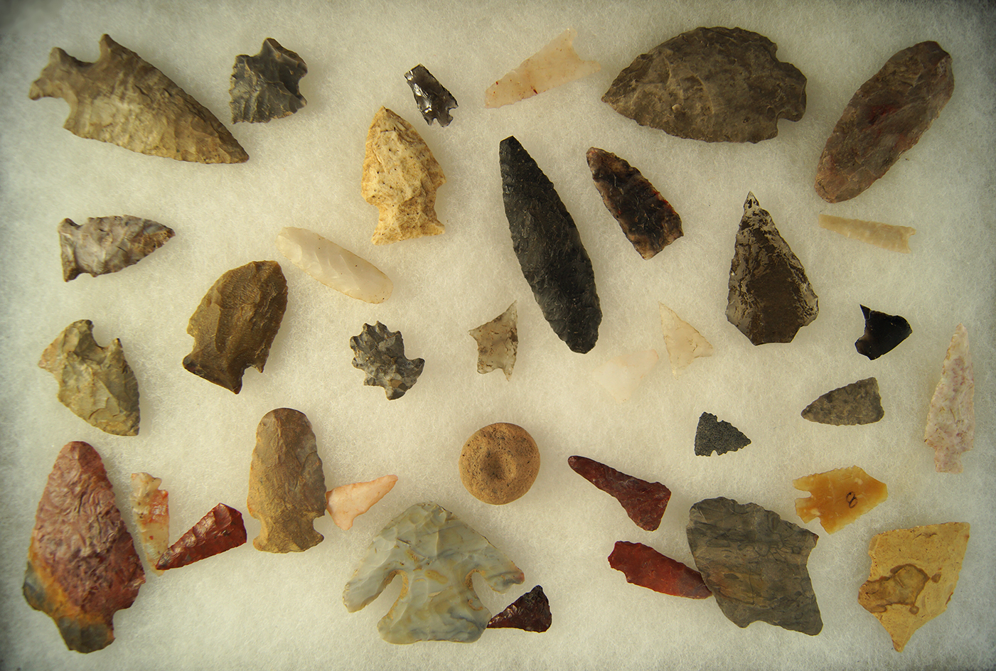 Large assortment of miscellaneous Flint artifacts in various conditions from all over the U. S.