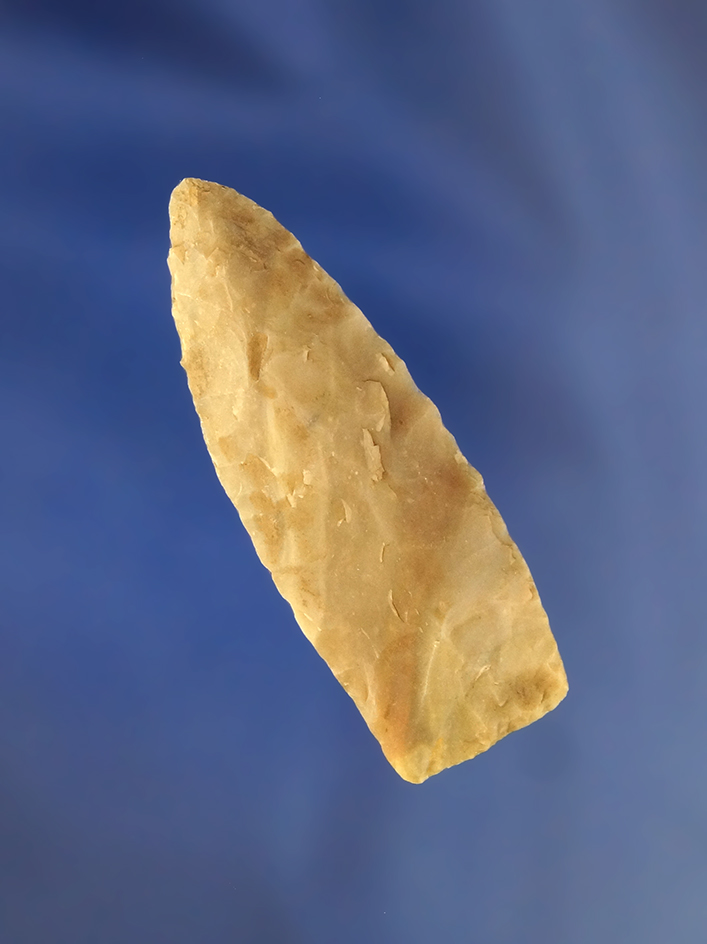 1 15/16" Paleo Point with nicely ground lower edges found in Central Texas.