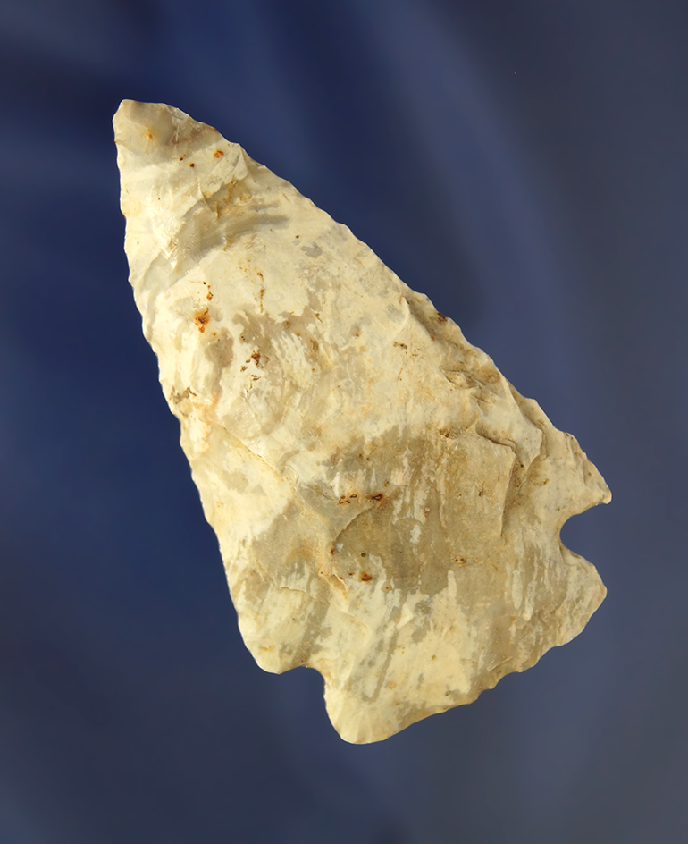 3 1/16" Cornernotch Knife with nice mineral deposits on surface   from Cole Co., Missouri.