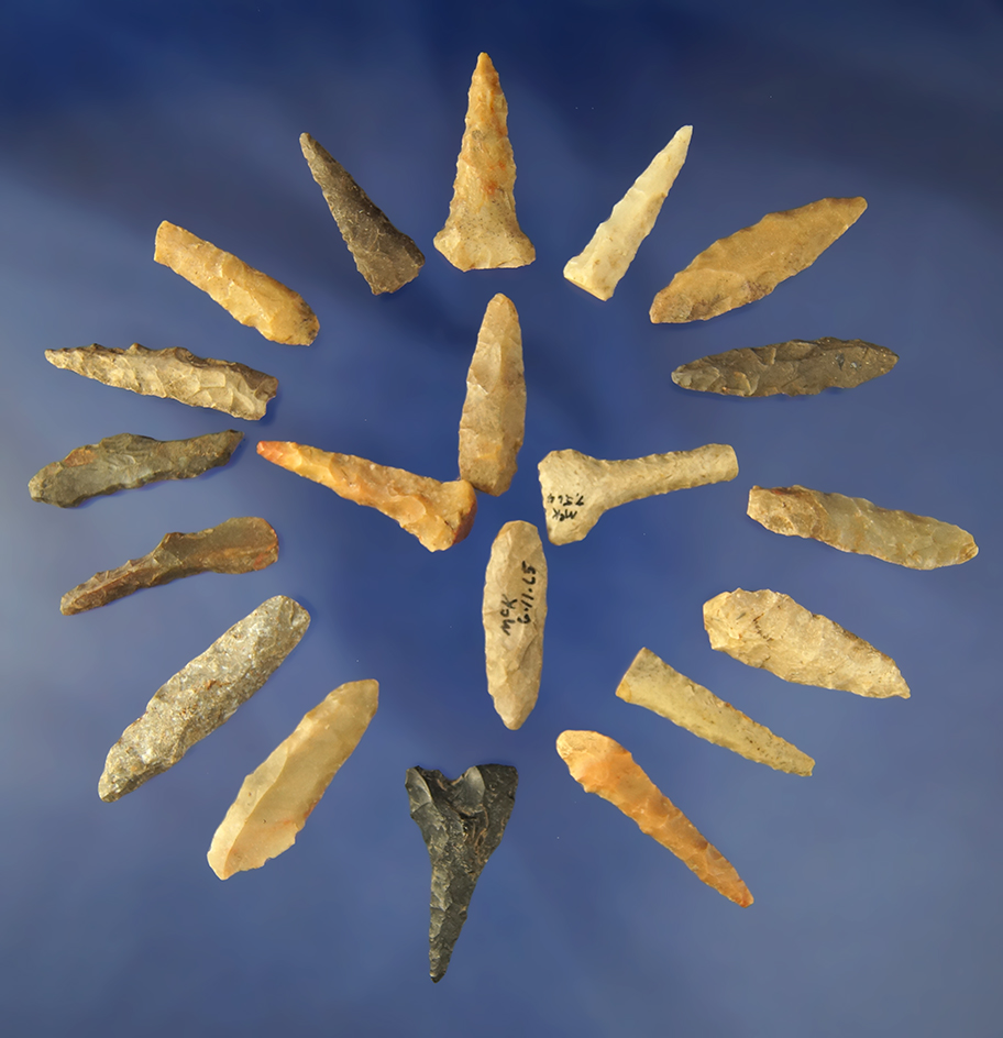 Group of 20 assorted Drills found in Greenup Co., Kentucky from the Judge Claxton Collection.