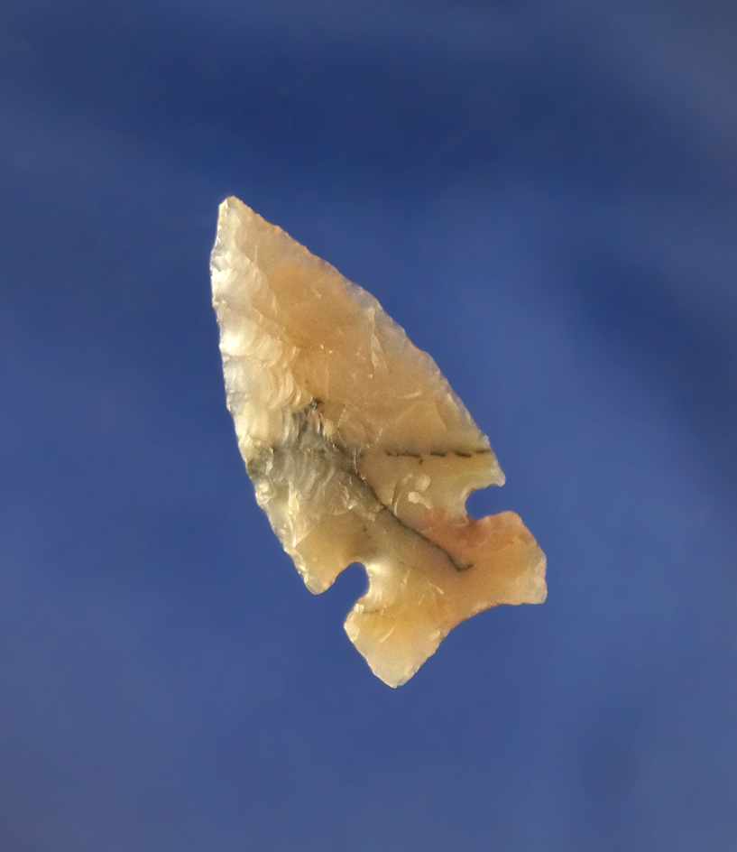 Cut Bank Point - 1 1/8" -beautiful chalcedony - Montana. Ex. Bob Roth collection. Perino COA.