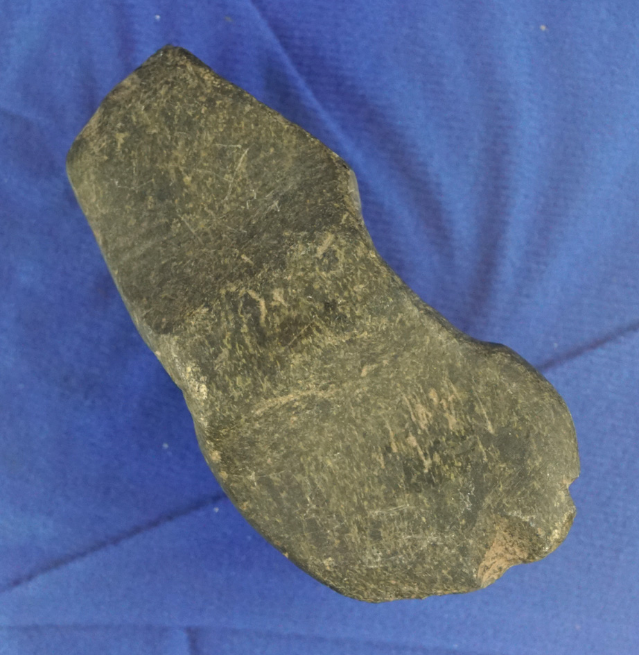 3 5/8" Bannerstone which is well used in ancient times found in New Jersey.