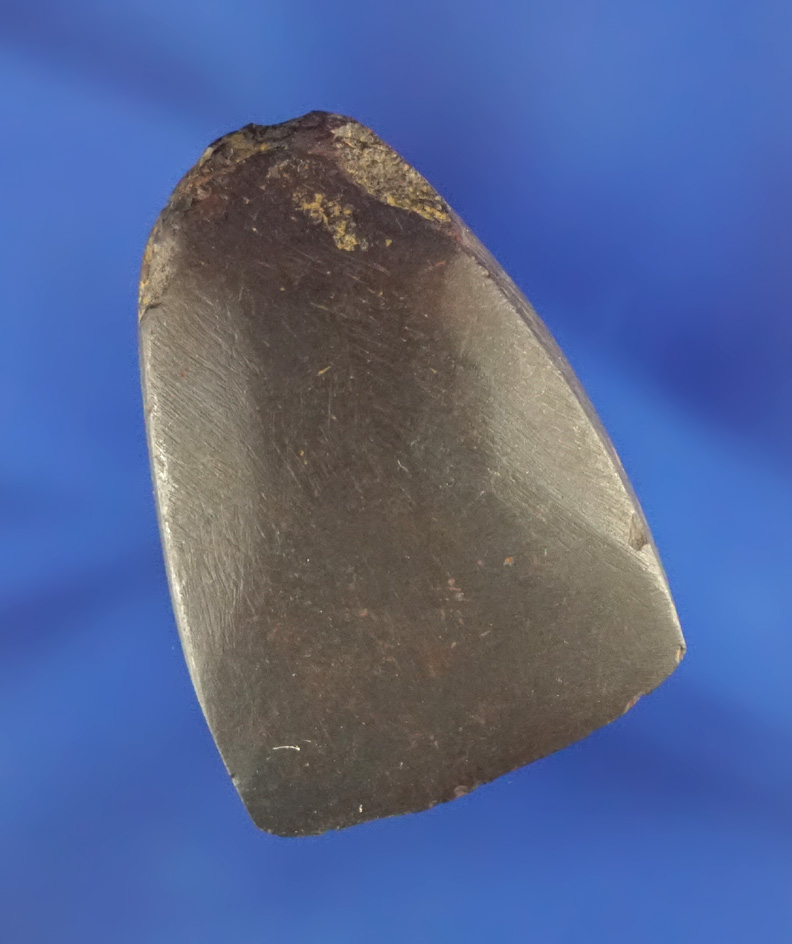 Nice 1 1/2" miniature hematite Celt found in Scioto Co.,  Ohio. Ex. Charlie West collection.