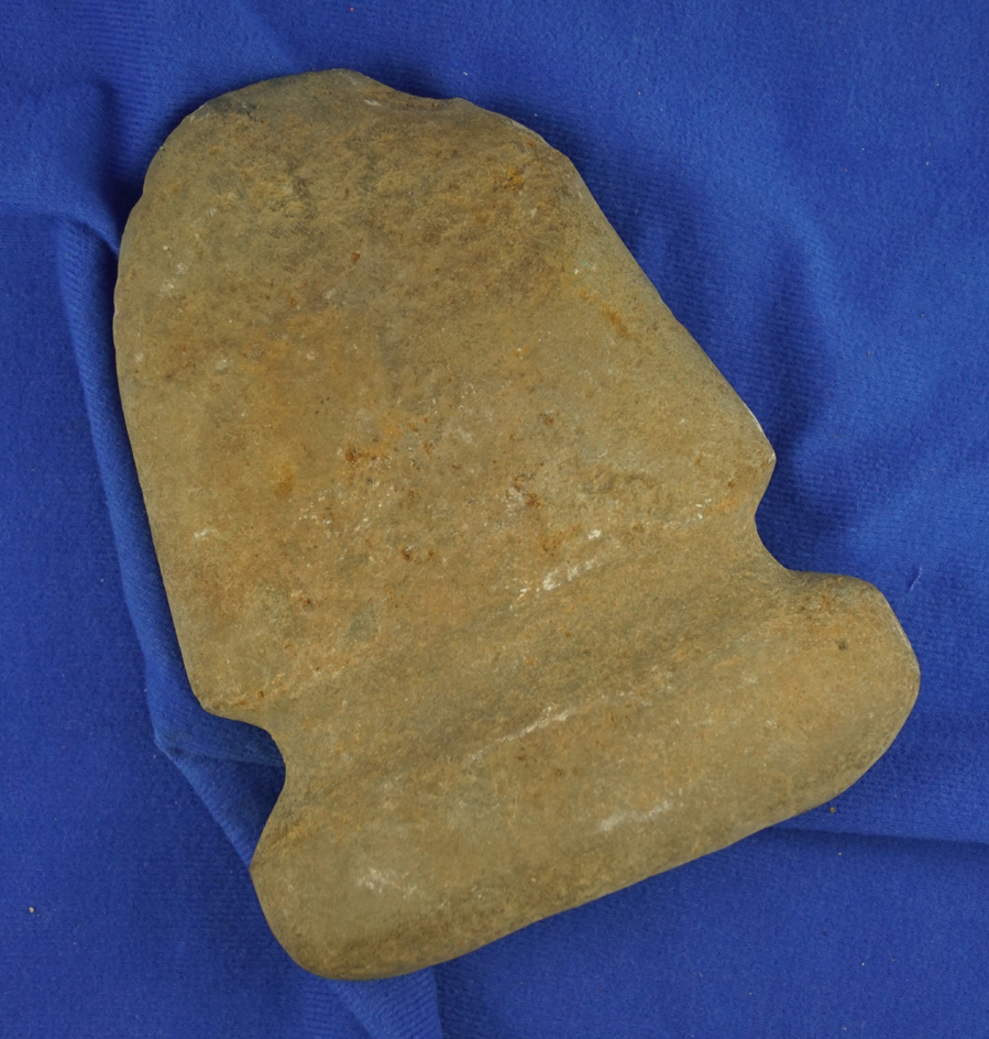Large and nicely styled 6 3/8" long fully grooved stone axe from an old collection found in NJ.