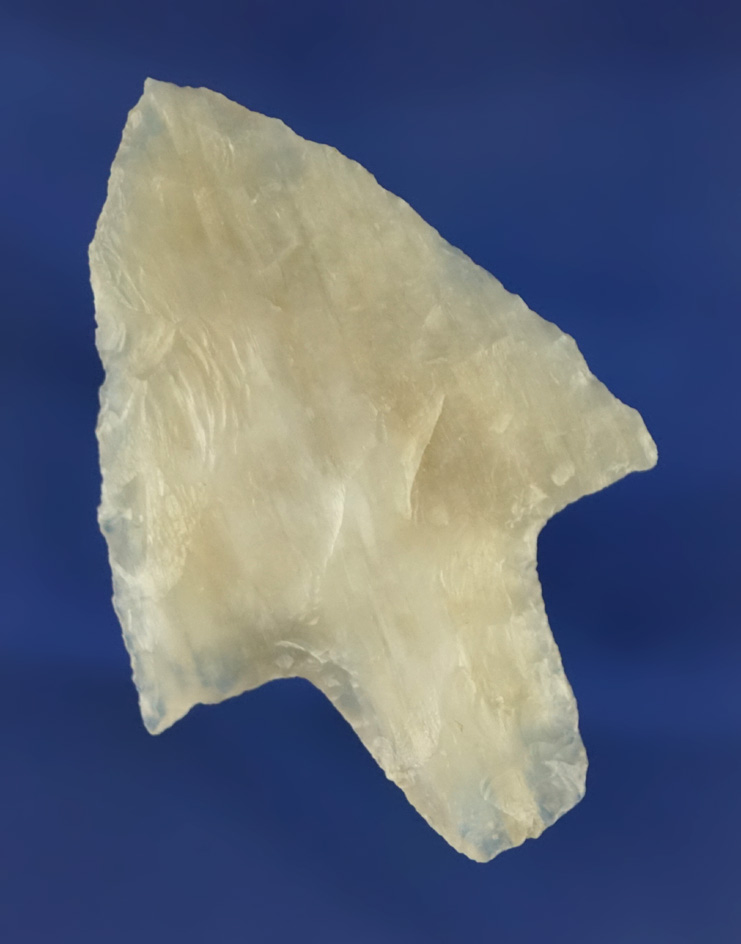 2 3/16" Newnan point made from beautiful highly translucent material found in Pasco Co.,  Florida.